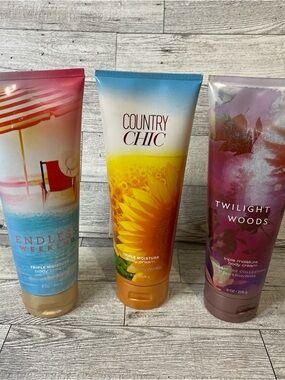 Bath & Body Works Country Chic Triple Moisture Body Cream - Yellow/Blue